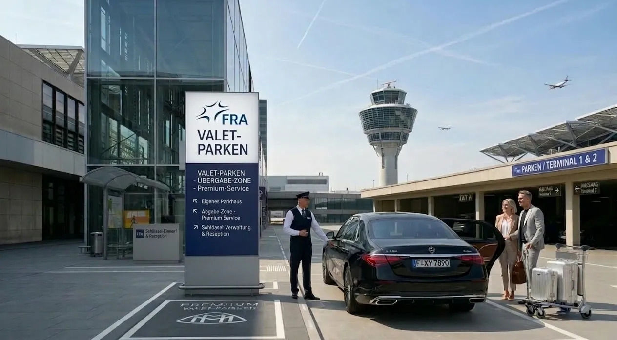 Schlüsselübergabe beim Valet-Parken Frankfurt